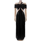 Fashion Women'S Sexy Tube Top Slim See-Through Mesh Dress BY-7430