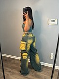 Jeans Retro Casual Loose Cargo Pants JLX-6057