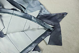 Sexy Halter Neck Long Solid Color Pleated U-neck Waist Tight Skirt Dress JSD-302967