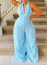 Sexy Halterneck V-neck Wide-leg Jumpsuit RS-80623 Sexy Halterneck V-neck Wide-leg Jumpsuit RS-80623