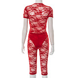 Super sexy transparent lace tops midi pants  briefs women sets XINY-J25ST099