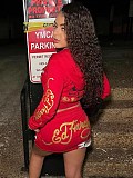 Fashion Printed Women Hoodies And Mini Skirts 2 Pieces Sets MJL-XH901