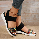 2025 Summer Flat Slope  Thick-soled Fish-mouth Loose Tight One-strap Roman Sandals RS-922