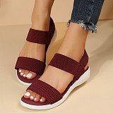 2025 Summer Flat Slope  Thick-soled Fish-mouth Loose Tight One-strap Roman Sandals RS-922