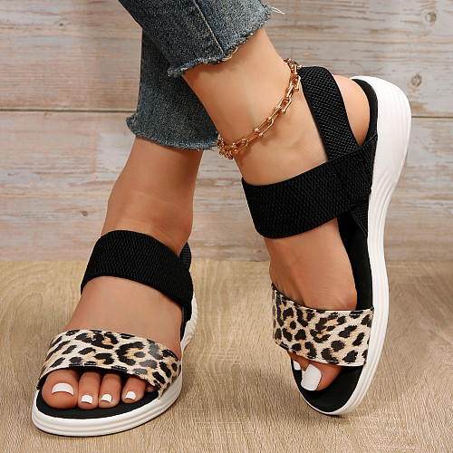 2025 Summer Flat Slope  Thick-soled Fish-mouth Loose Tight One-strap Roman Sandals RS-922