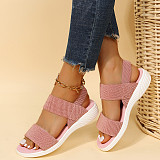 2025 Summer Flat Slope  Thick-soled Fish-mouth Loose Tight One-strap Roman Sandals RS-922