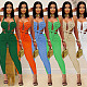 Women's sexy halter-neck backless solid color jumpsuit BY 7489