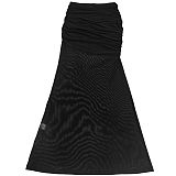 Sexy strapless off shoulder crop bra with wrinkle mesh long skirt women sets BY-7456