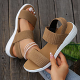 2025 Summer Flat Slope  Thick-soled Fish-mouth Loose Tight One-strap Roman Sandals RS-922