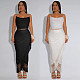 Women's sexy straps top with tassel Long skirt Two-piece set BY-7471