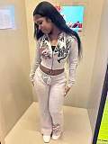 Europe and America Printed Sweatshirt Hoodied Set MJL-HLX001