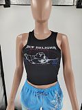 2025 Sleeveless Solid Short Slim Vest RS-XX706