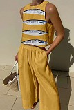Loose Wide-leg Pants Sport Sleeveless Vest Women Set RS-M0016
