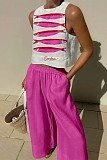 Loose Wide-leg Pants Sport Sleeveless Vest Women Set RS-M0016