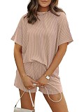 Fashion Striped New Round Neck Women's Suit RS-120