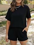 New Summer Casual Fashion Striped Round-neck Women's Suit RS-L0012