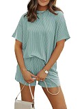 Fashion Striped New Round Neck Women's Suit RS-120