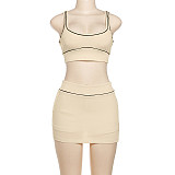Sexy Women Crop Vest Mini Skirt 2PCS Sets SXE-K24S64305