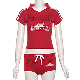 Crop Top Hip-lifting Shorts Sportswear For Women SXE-K24S47171