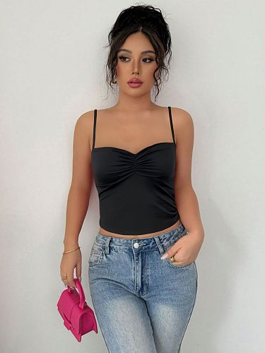 Black sexy straps backless women versatile mini vest ZYY-2028