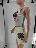 2025 Sleeveless Printed Vest Shorts Women Outfits RS-XH803