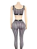 Women retro vest with bodycon pants two pieces suits FC-1378