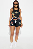 2025 Sleeveless Printed Vest Shorts Women Outfits RS-XH803