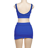 Sexy Women Crop Vest Mini Skirt 2PCS Sets SXE-K24S64305