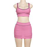 Sexy Women Crop Vest Mini Skirt 2PCS Sets SXE-K24S64305