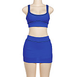 Sexy Women Crop Vest Mini Skirt 2PCS Sets SXE-K24S64305