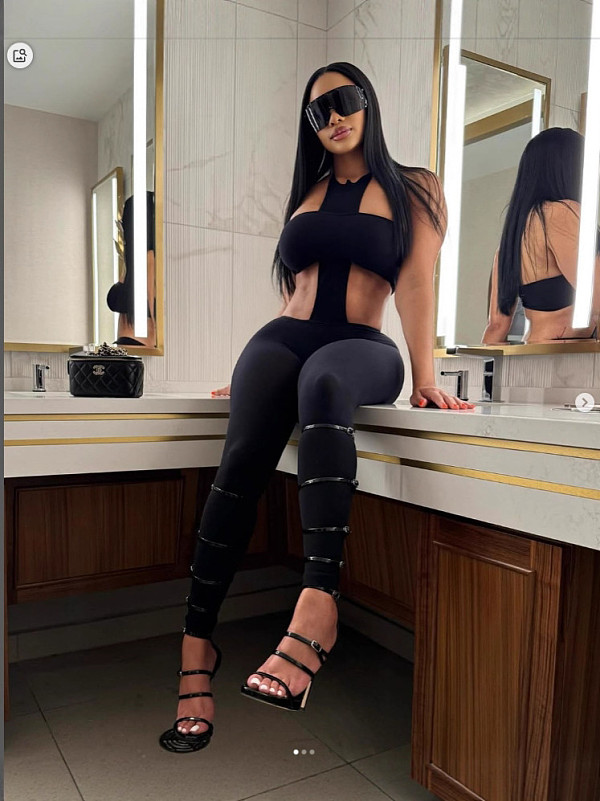 Black sexy halter crop top and slim pants women sets 2 pieces FC-1384
