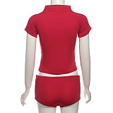 Crop Top Hip-lifting Shorts Sportswear For Women SXE-K24S47171