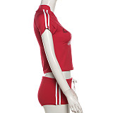Crop Top Hip-lifting Shorts Sportswear For Women SXE-K24S47171