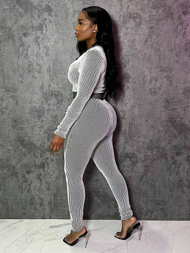 Women long sleeves zipper casual sporty 2 pieces suits SH-391355
