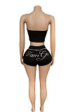GIA Strapless Off Shoulder Crop Top And Hot Shorts Women Sporty Suits FC-1360