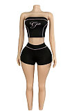 GIA Strapless Off Shoulder Crop Top And Hot Shorts Women Sporty Suits FC-1360
