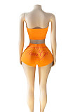 GIA Strapless Off Shoulder Crop Top And Hot Shorts Women Sporty Suits FC-1360