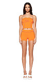 GIA Strapless Off Shoulder Crop Top And Hot Shorts Women Sporty Suits FC-1360