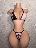 Sexy Push-up Bikinis And Hollow-out Lace-up Mini Skirts 3 Pieces Suits FC-1362