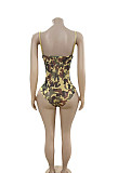Camouflage Print Women Straps Sexy Bodysuits FC-1343