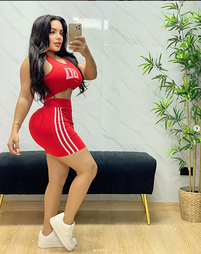 Sexy Slim Vest And Package Hips Mini Skirts Women Two Pieces Suits FC-1380