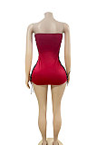 Super Sexy Strapless Off Shoulder Women Print Package Hips Mini Dress FC-1351