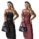 Super Sexy Strapless Off Shoulder Slim Package Hips Split Midi Club Dress BY-7475