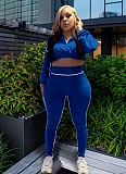 Sexy Elastic Waist Long-Sleeved Top With Tight Pants Two-Piece Set CH-25033