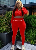 Sexy Elastic Waist Long-Sleeved Top With Tight Pants Two-Piece Set CH-25033