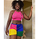 2025 Halter-neck Knitting Top Wrap-hip Tight Shorts Set XT-9181