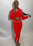 Sexy Elastic Waist Long-Sleeved Top With Tight Pants Two-Piece Set CH-25033