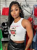 Girl Threaded Vest Slim Crop Top RS-CS047328