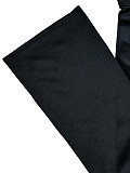 Black Sexy Strapless Irregular Women Tight Long Jumpsuit SHD-9723