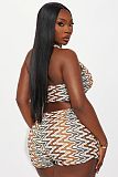 Stylish Print Halter Sleeveless Women Tight Rompers XS-K25L1007